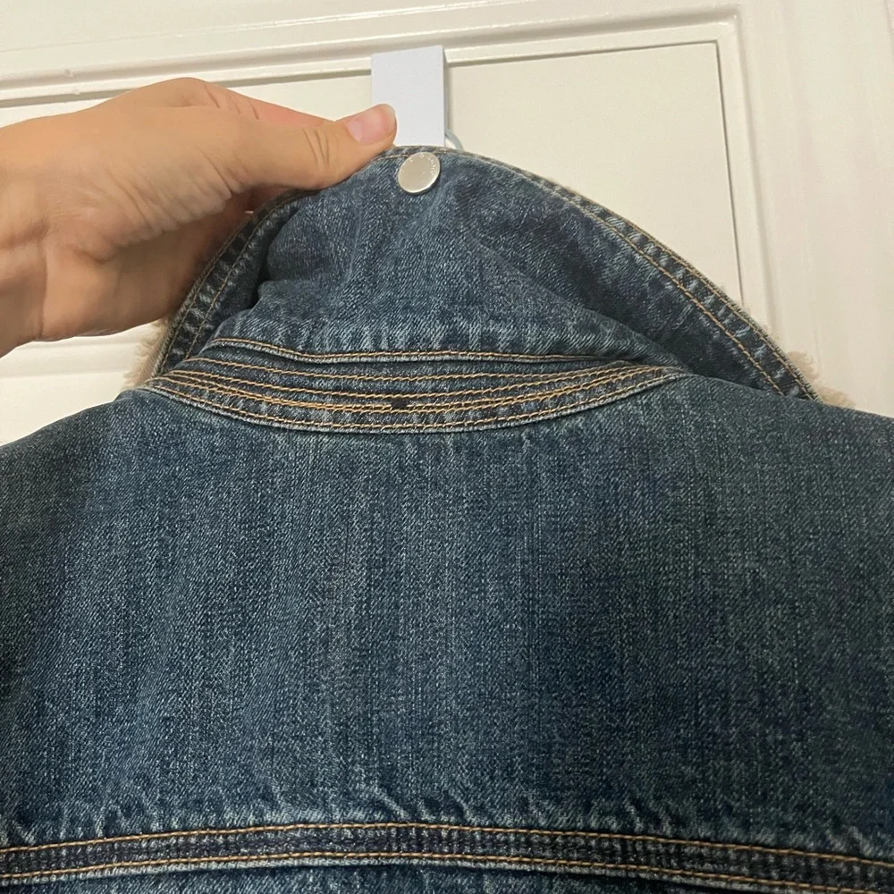 Sherpa lined jean bomber jacket - Picture 2 of 6